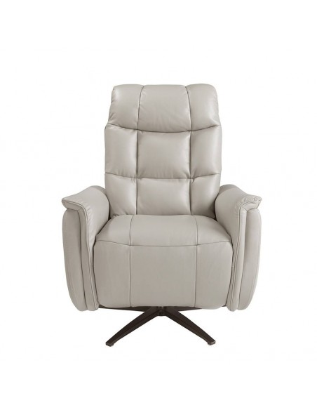 Sillón relax diseño Italiano piel gris 5114 Angel Cerdá.