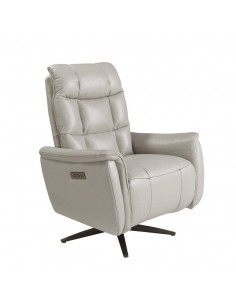 Sillón relax diseño Italiano piel gris 5114 Angel Cerdá.