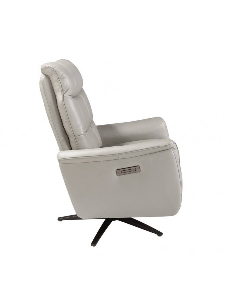 Poltrona relax design italiano couro gris 5114 Angel Cerdá.