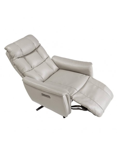Sillón relax diseño Italiano piel gris 5114 Angel Cerdá.
