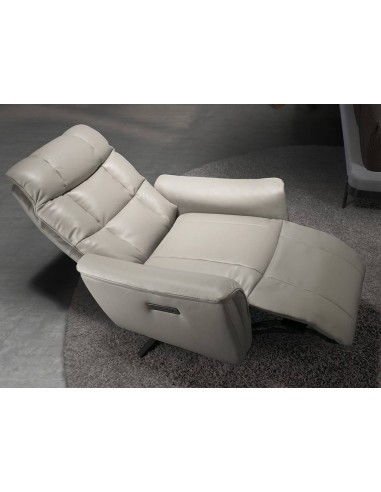 Poltrona relax design italiano couro gris 5114...
