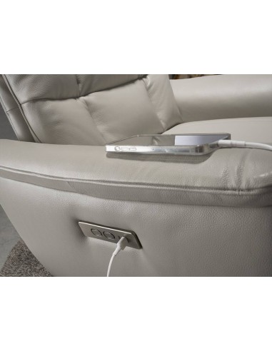 Poltrona relax design italiano couro gris 5114...