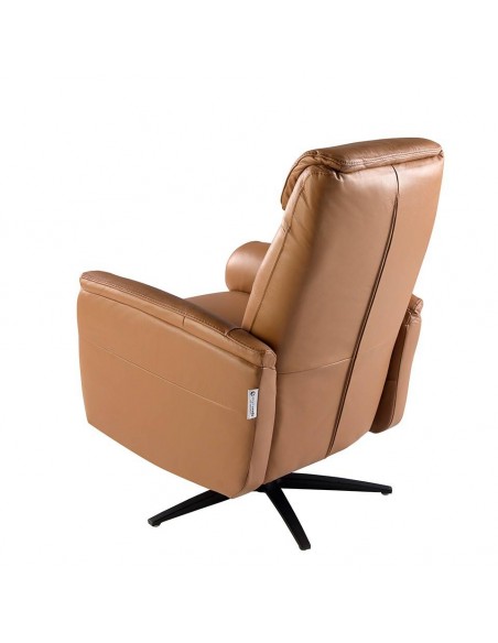 Sillón relax diseño Italiano piel marrón 5115 Angel Cerdá.