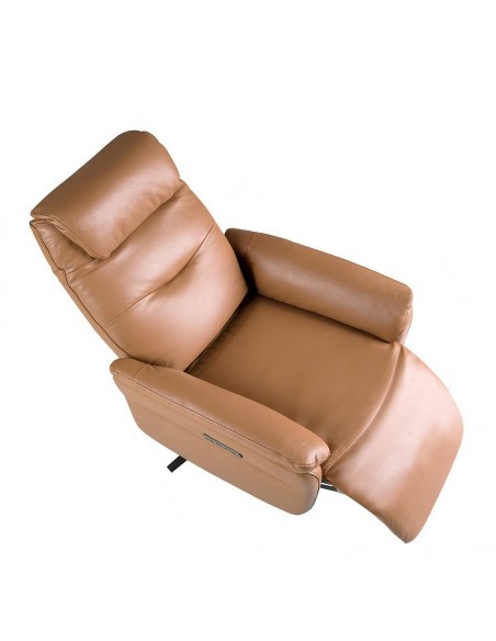 Sillón relax diseño Italiano piel marrón 5115 Angel Cerdá.
