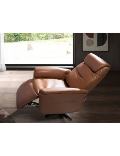 Sillón relax diseño Italiano piel marrón 5115 Angel Cerdá. 2