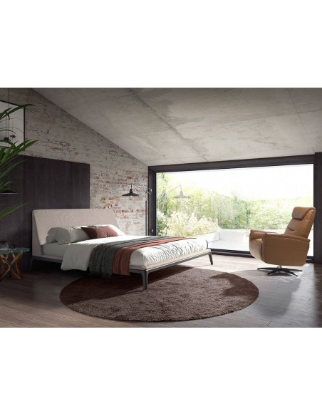 Sillón relax diseño Italiano piel marrón 5115 Angel Cerdá.