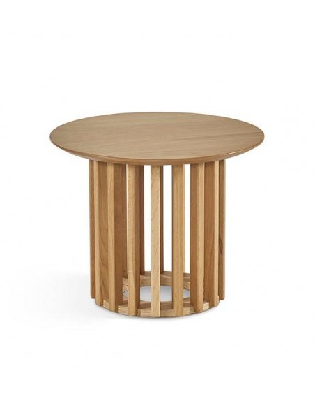 Mesa auxiliar étnica LUNE 50 x 40 en madera natural.