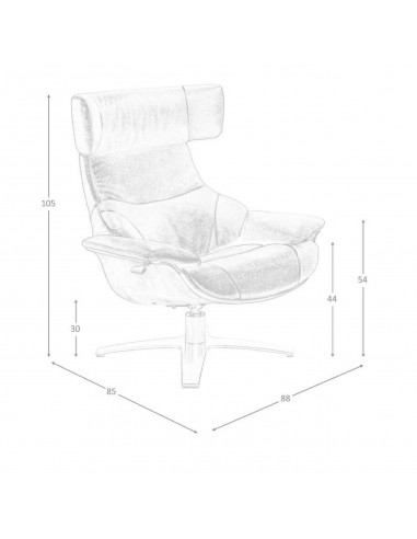 Sillón giratorio 5022 Angel Cerdá, piel...