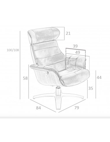 Poltrona giratória relaxante 5087 Angel Cerdá,...