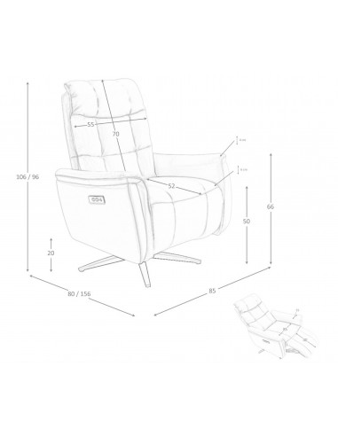 Poltrona relaxante design italiano couro marrom...
