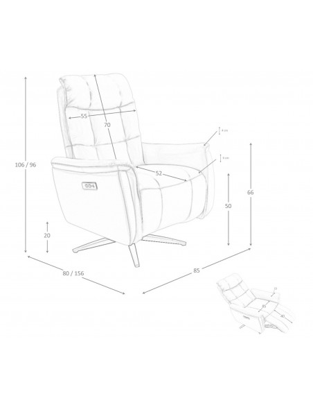 Poltrona relaxante design italiano couro marrom 5117 Angel Cerdá.