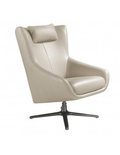 Sillón giratorio Angel cerdá 5089, cojín en piel topo.