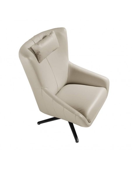 Poltrona giratória Angel cerdá 5090, almofada em couro topo.