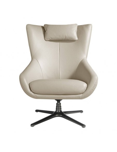 Sillón giratorio Angel cerdá 5089, cojín en piel topo.