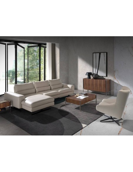 Sillón giratorio Angel cerdá 5089, cojín en piel topo.