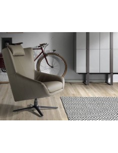 Sillón giratorio Angel cerdá 5044, cojín tapizado en piel... 2