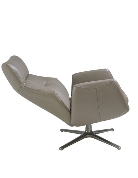 Sillón giratorio Angel Cerdá 5092, reclinable en piel gris
