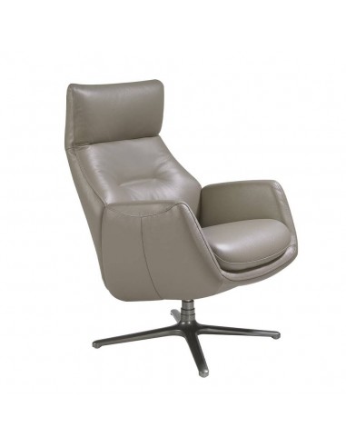 Sillón giratorio Angel Cerdá 5092, reclinable en piel gris