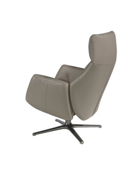 Sillón giratorio Angel Cerdá 5092, reclinable en piel gris