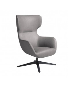 Sillón giratorio Angel Cerdá 5101, polipiel gris