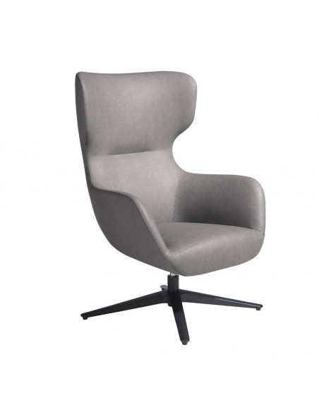 Sillón giratorio Angel Cerdá 5101, polipiel gris