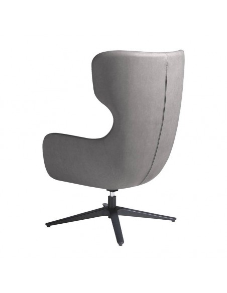 Sillón giratorio Angel Cerdá 5101, polipiel gris