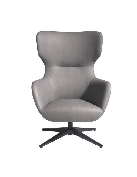 Sillón giratorio Angel Cerdá 5101, polipiel gris