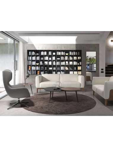 Sillón giratorio Angel Cerdá 5101, polipiel gris