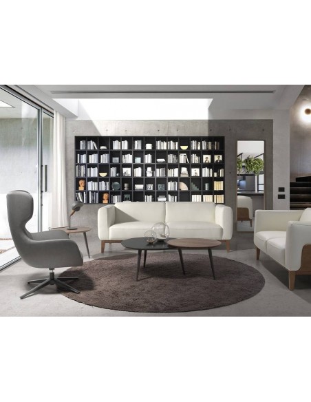 Sillón giratorio Angel Cerdá 5101, polipiel gris