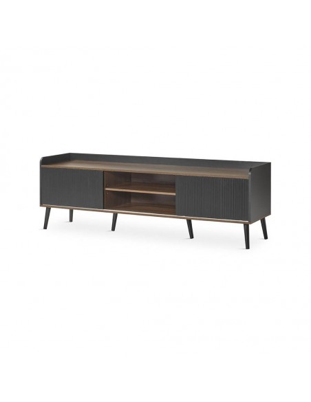 Mueble de TV DOVER 180 x 45, color negro y nogal