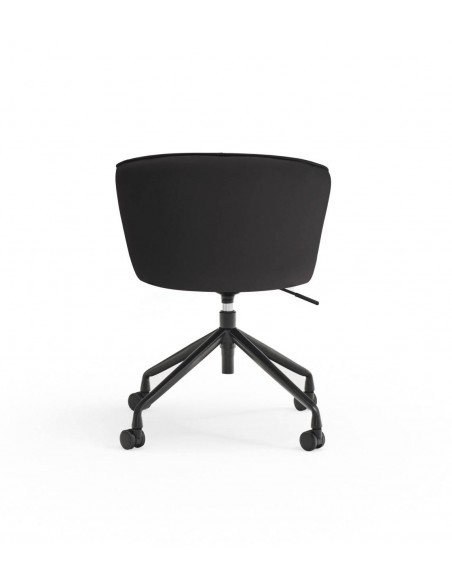 SILLA DE TEULAT ADD CON RUEDAS EN CUERO SINTÉTICO COLOR NEGRO.