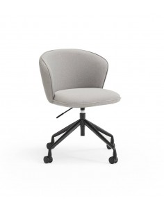 SILLA DE TEULAT ADD CON RUEDAS EN TEJIDO GRIS CLARO.