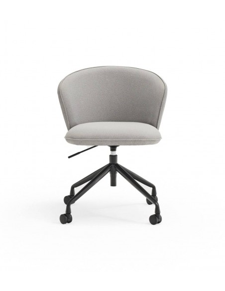 SILLA DE TEULAT ADD CON RUEDAS EN TEJIDO GRIS CLARO.