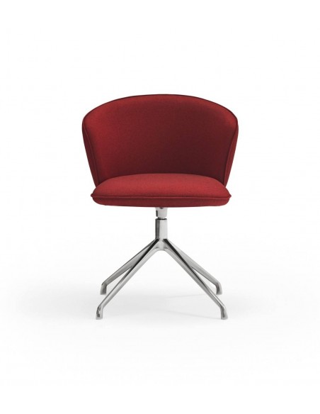 SILLA DE TEULAT ADD GIRATORIA EN TEJIDO CALDERA PATAS CROMADAS.