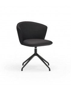 CADEIRA GIRATÓRIA TEULAT ADD EM COR TERRACOTTA DE COURO...