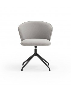 CADEIRA GIRATÓRIA TEULAT ADD EM TECIDO CINZA CLARO PERNAS... 2