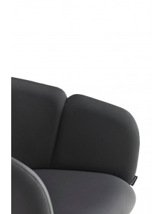 SILLA DE TEULAT ADD CON BRAZOS EN CUERO SINTÉTICO NEGRO Y... 2