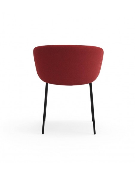 SILLA DE TEULAT ADD CON BRAZOS EN TEJIDO CALDERA Y PATAS DE METAL NEGRAS.