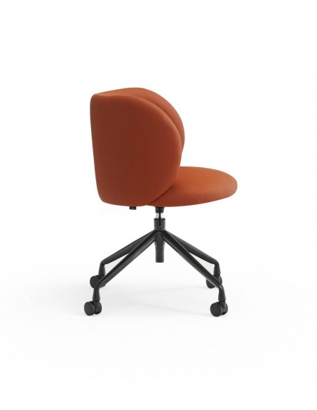 SILLA DE TEULAT MOGI CON RUEDAS, CUERO SINTÉTICO TERRACOTA.