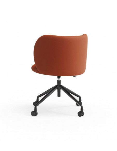 SILLA DE TEULAT MOGI CON RUEDAS, CUERO SINTÉTICO TERRACOTA.