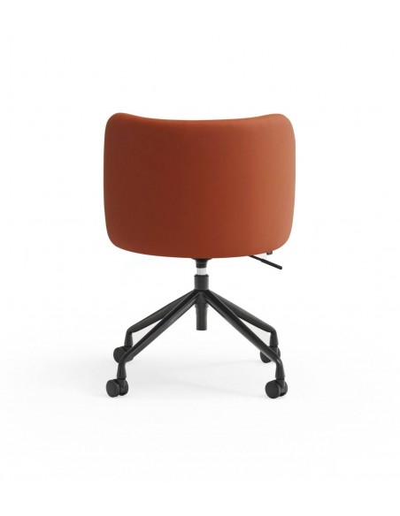 SILLA DE TEULAT MOGI CON RUEDAS, CUERO SINTÉTICO TERRACOTA.