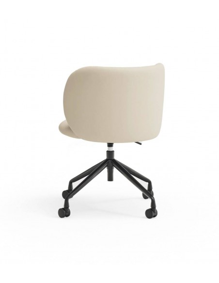 SILLA DE TEULAT MOGI CON RUEDAS, CUERO SINTÉTICO BEIGE.