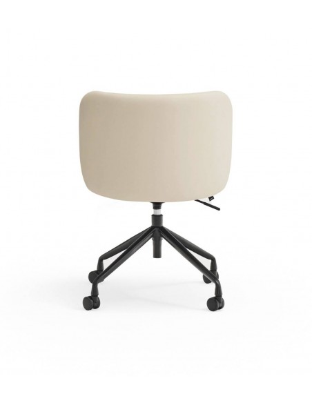 SILLA DE TEULAT MOGI CON RUEDAS, CUERO SINTÉTICO BEIGE.