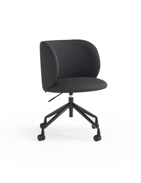 SILLA DE TEULAT MOGI CON RUEDAS, CUERO SINTÉTICO NEGRO.