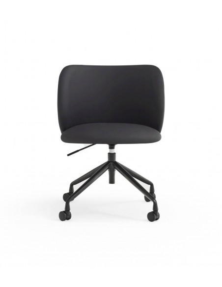 SILLA DE TEULAT MOGI CON RUEDAS, CUERO SINTÉTICO NEGRO.