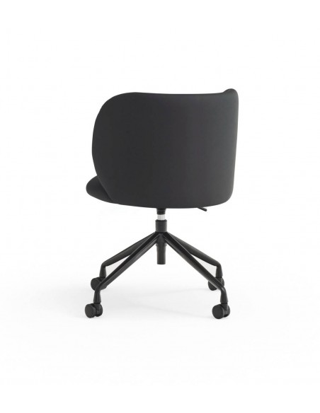 SILLA DE TEULAT MOGI CON RUEDAS, CUERO SINTÉTICO NEGRO.