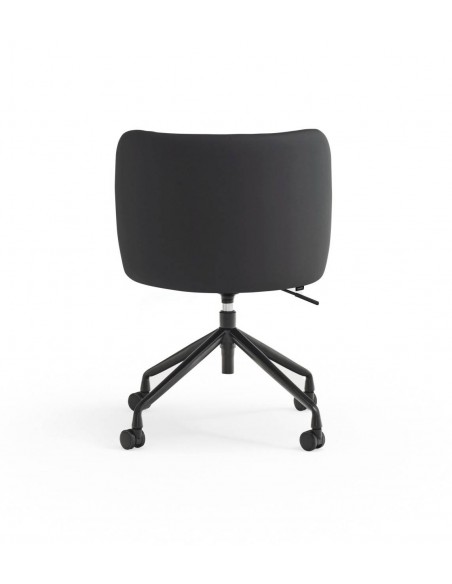 SILLA DE TEULAT MOGI CON RUEDAS, CUERO SINTÉTICO NEGRO.