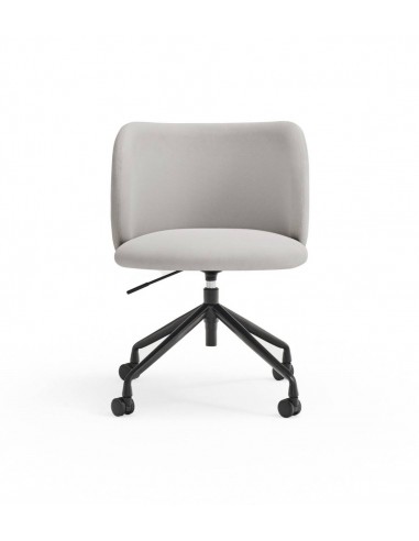 CADEIRA TEULAT MOGI COM RODAS,TECIDO CINZA CLARO.