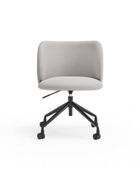 SILLA DE TEULAT MOGI CON RUEDAS, TEJIDO GRIS CLARO.