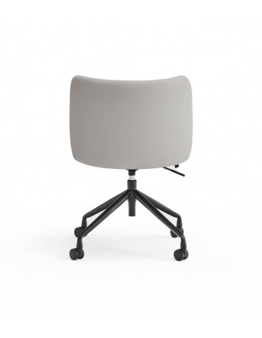 CADEIRA TEULAT MOGI COM RODAS,TECIDO CINZA CLARO.